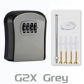 Wall Mount Key Lock Box 4 Digit Password Code Security Lock No Key for Home Office Key Safe Secret Storage Box Organizer