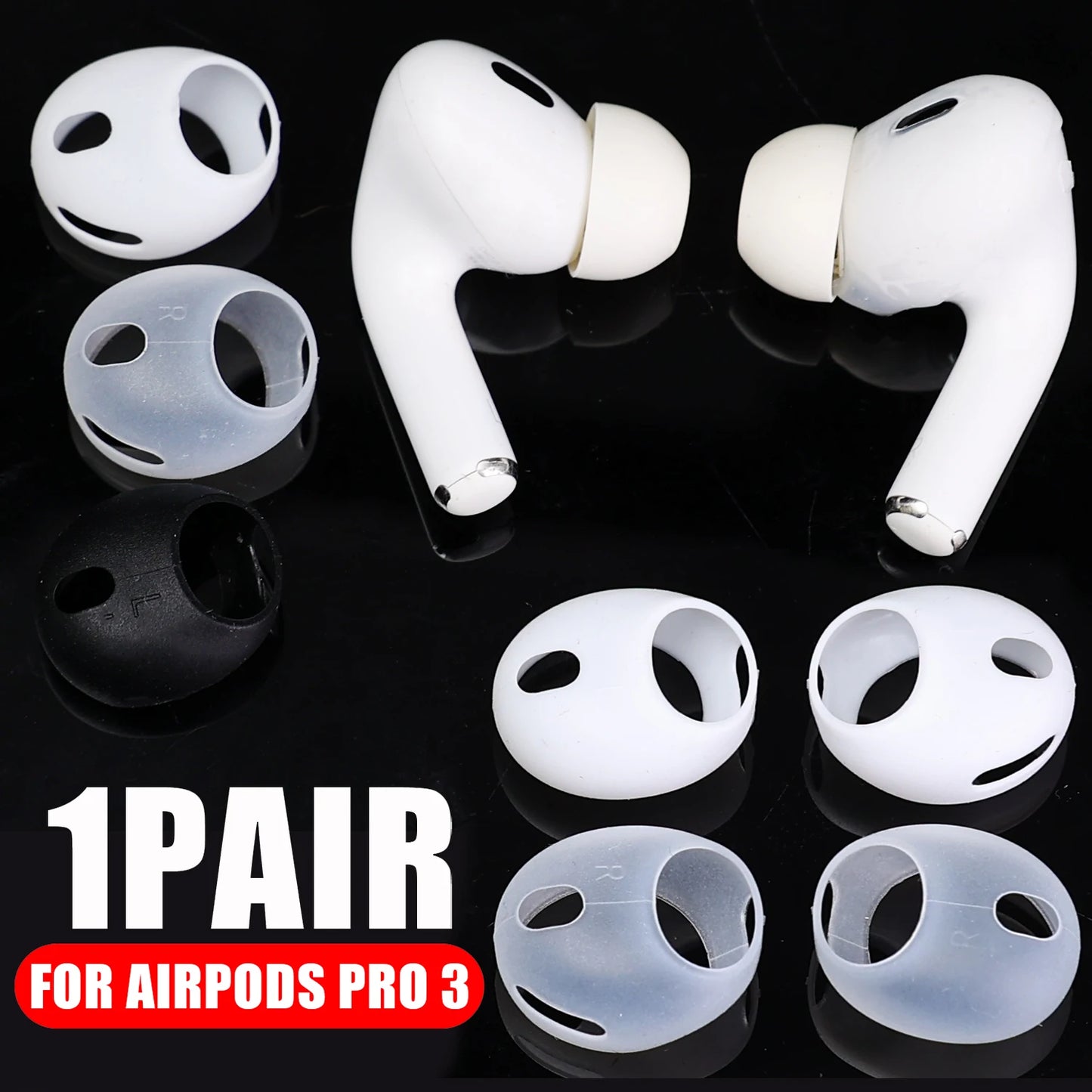 Silicone Ear Tips Cover For AirPods Pro 3 Anti-Slip Earbuds Covers Tip Detachable Ear Caps Hearphone Protector For Air Pods Pro3
