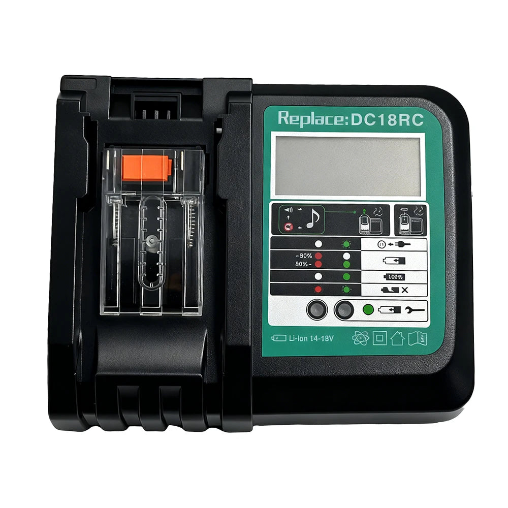 Replacement for Makita 14.4V - 18V Fast Battery Charger DC18RC for Makita Li-ion Battery BL1860 BL1850 3.0 A with LED Display