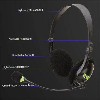 USB Headphones Bluetooth Physical Noise Reduction Headsets Stereo Sound Earphones for Phone PC Gaming Earpiece on Head Gift
