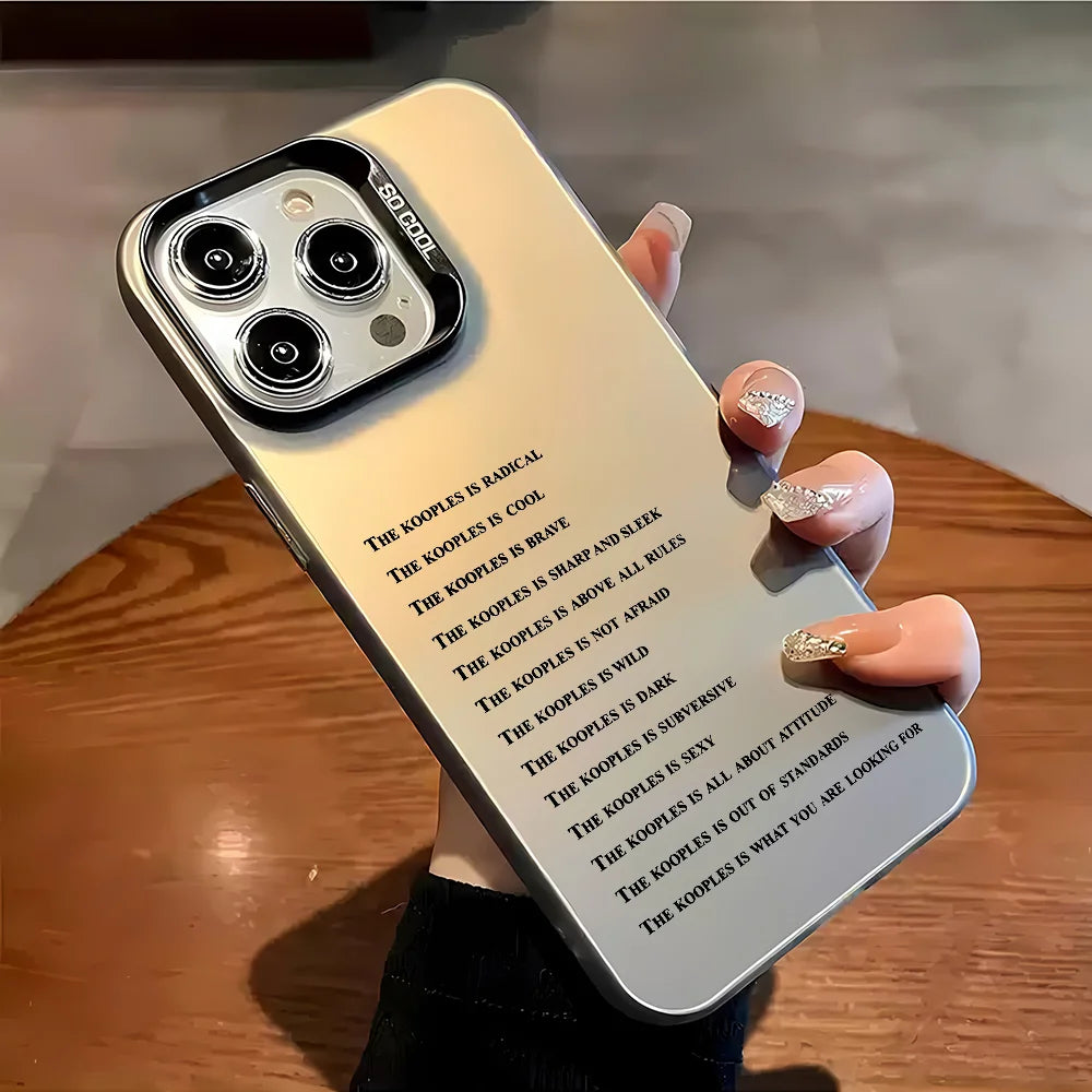 T-The K-Kooples Phone Case For iPhone 16e 16 15 14 13 12 11 mini Pro Max X XR XSMAX 8 7 Plus Anti Fall Matte Back Cover