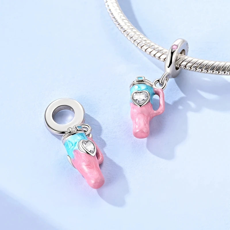 New IN 925 Sterling Silver Charms Beads Headphones Snail Fox Rose Pendant Jewelry Fit Original Bracelet For Women DIY Gift
