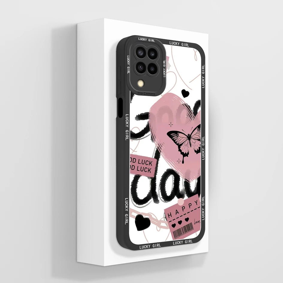 Cases For Samsung Galaxy A12 M12 F12 Back Cover Fashion Avocado Design Matte Liquid Silicone Soft Screen Protector Bumper Fundas