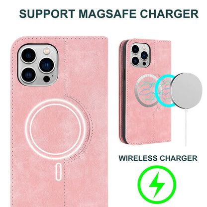 For iPhone 12 13 14 15 Pro Max 14 Plus 13Mini Flip Leather Wallet Card Slot MagSafe Charging Case Cover