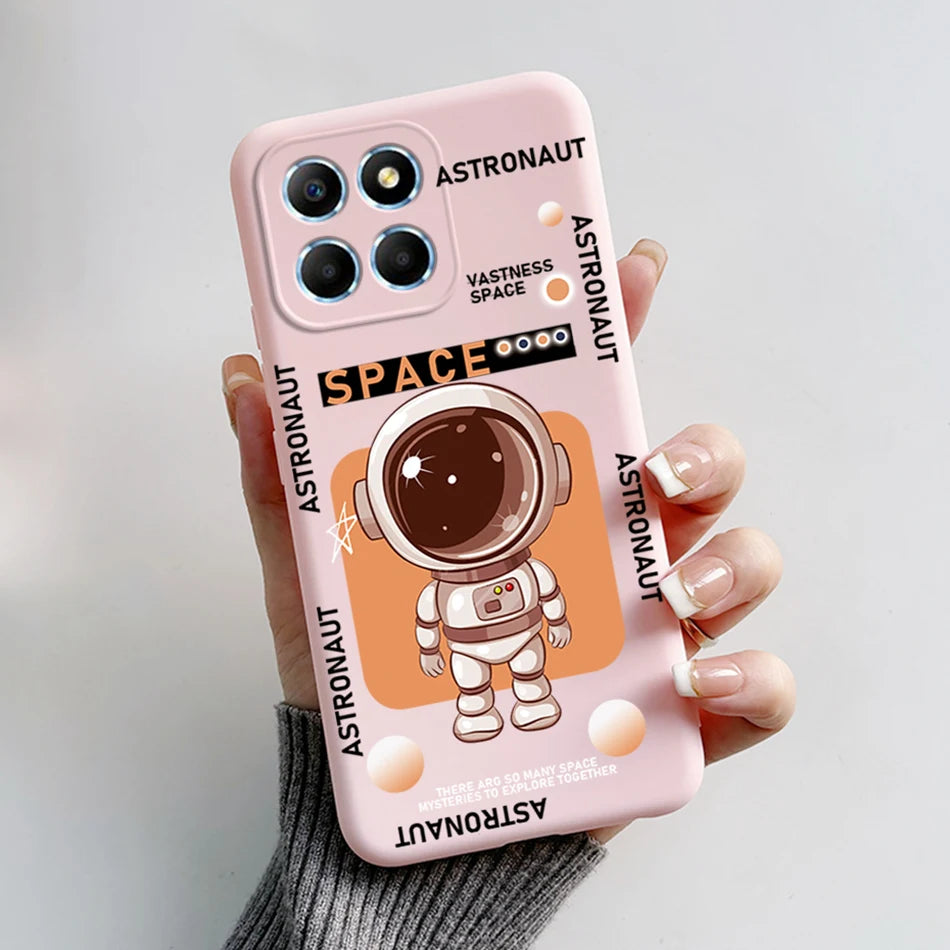 For Honor X6 5G Case VNE-LX1 VNE-LX2 VNE-LX3 Phone Cover Popular Astronaut Soft Funda For Honor X8 TFY-LX1 HonorX8 Bumper Coque