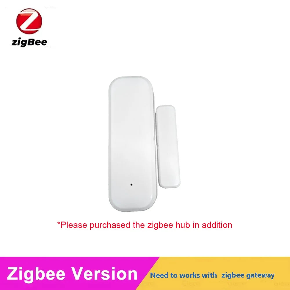 Tuya Zigbee Door Sensor Window Contact Sensor Smart Home Open Closed Detector Alarm Security Protection For Smart Life Z2M