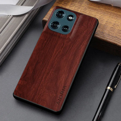 For Motorola Moto G Play Power Stylus 2026 2025 2024 Case funda unique design wooden pattern pu leather stylish cover coque
