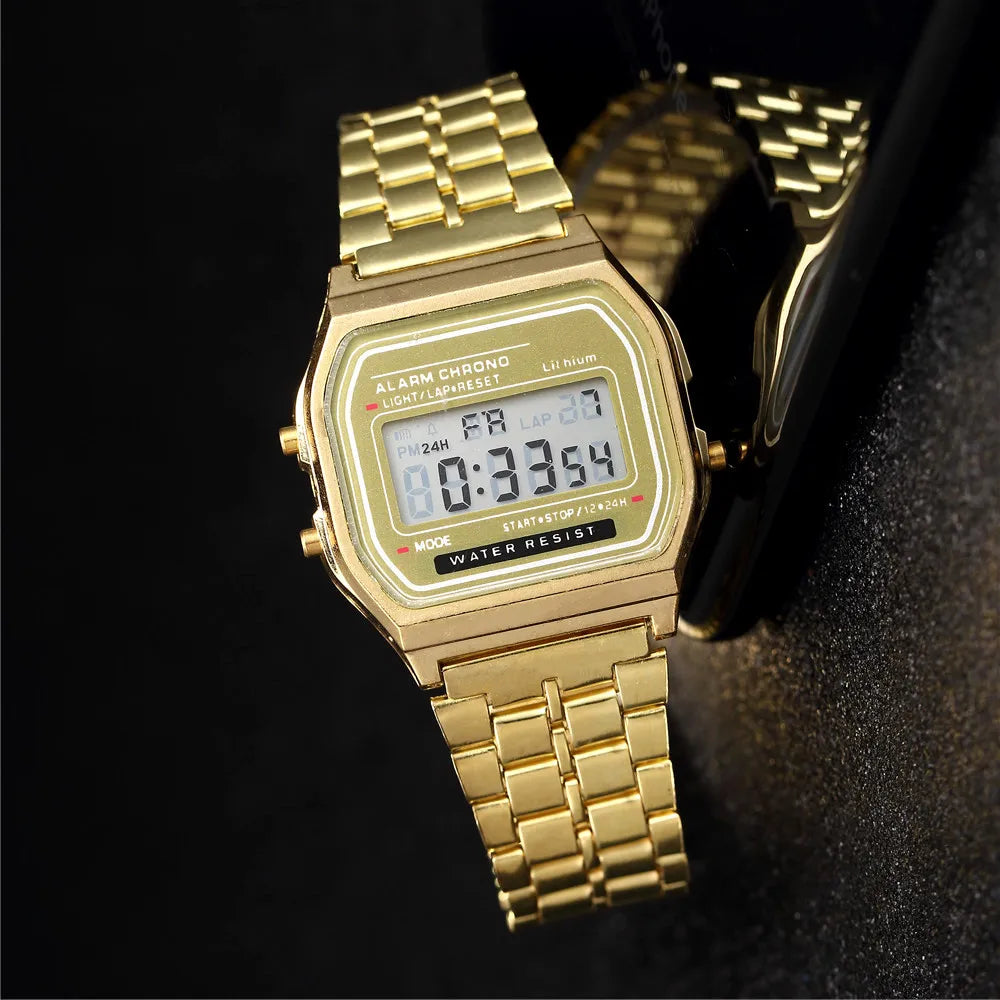 2025 Digital Watches For Men Sports Waterproof Bracelet Clock Gold Electronice LED Wristwatch Women Casucal montre homme relogio