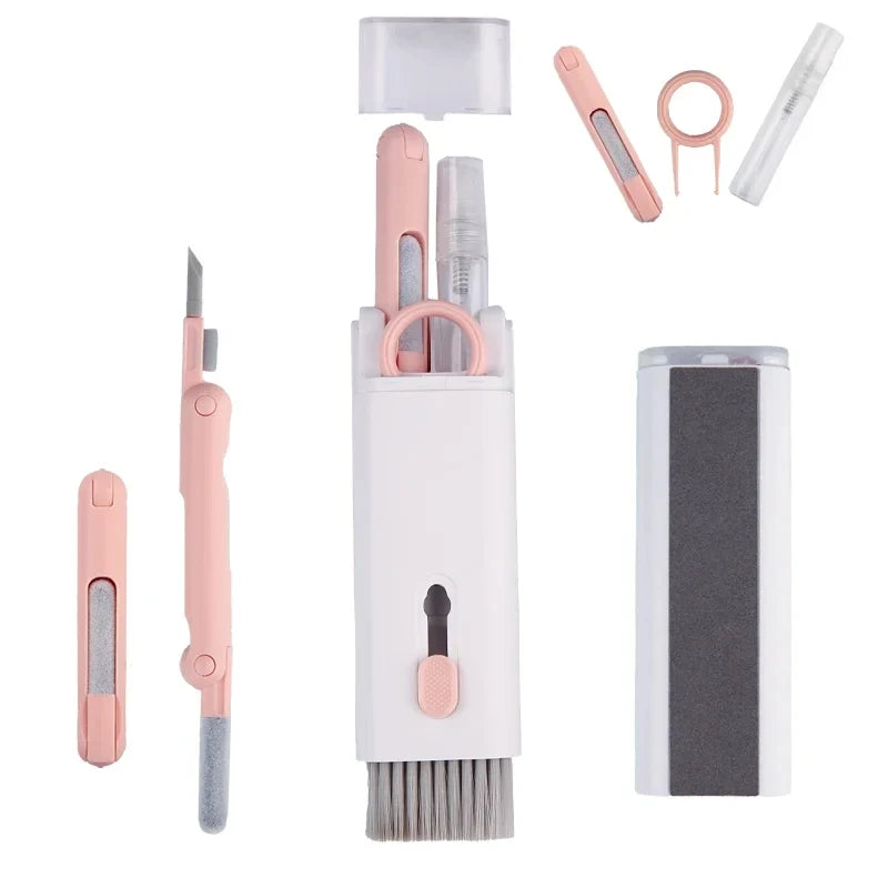 7 In 1 Keyboard Cleaning Kit Earphones Cleaner Brush For AirPods Computer Tablet Laptop TV Screen Mobile Phone Cleaning Tools