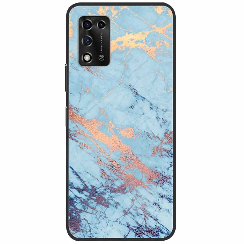 For ZTE Libero 5G II Case Marble Soft Silicone Protective Back Covers for ZTE Libero 5G III A202ZT 2022 5GIII Flower Coque TPU