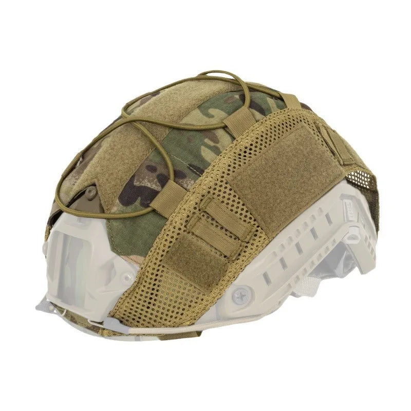 Tactical Helmet Cover for Fast Helmet Multi-Camo Helmet Cover for Airsoft HelmetMilitary Paintball Hunting Shooting Gear