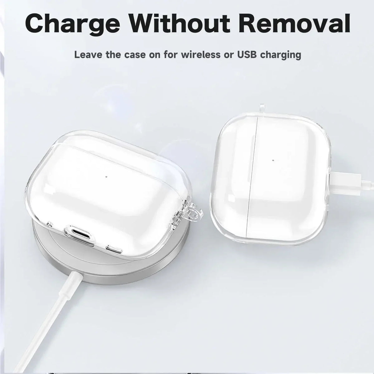For Airpods Pro 3 2nd Generation Air Pods 4 2024 Gen Case Accessories Clear Soft TPU Earphone Cover with Lanyard Strap