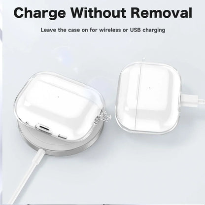 For Airpods Pro 3 2nd Generation Air Pods 4 2024 Gen Case Accessories Clear Soft TPU Earphone Cover with Lanyard Strap