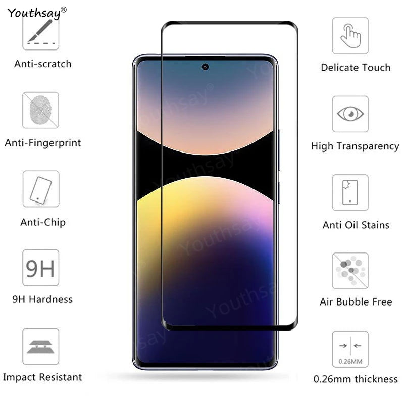 6in1 Glass For Redmi Note 14 Pro Global Full Cover Tempered Glass Redmi Note 14 Pro Screen Protector Lens Film Redmi Note 14 Pro