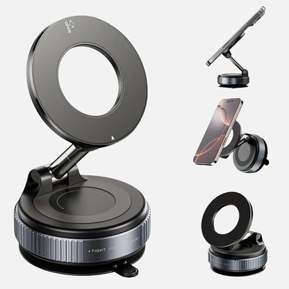 Car Phone Holder Multifunctional Foldable Vacuum Magnetic Phone Holder Suitable for Gym Bathroom Mirrors Ceramic Tiles Marble