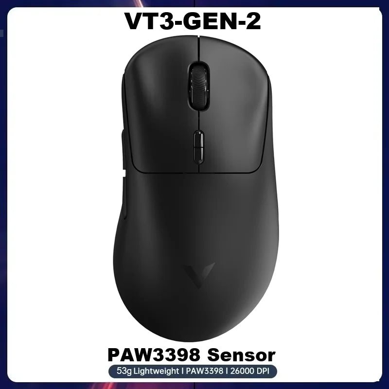 Rapoo VT3 GEN-2 Wireless Gaming Mouse 53g Lightweight 8KHz Polling Rate 26000DPI 10 Programmable Buttons Optical Sensor