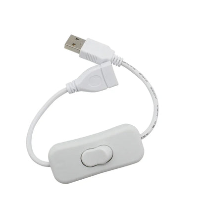 30CM DC Extended Extension Switch USB Cable With Switch Button Power Cord Long Life Lamp Charger Adapter