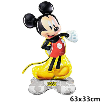 Mickey Balloon Cartoon Mouse Minnie Decorations Party Happy Birthday Banner Cake Topper Disposable Tableware Background Gift Bag