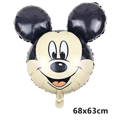 Mickey Balloon Cartoon Mouse Minnie Decorations Party Happy Birthday Banner Cake Topper Disposable Tableware Background Gift Bag