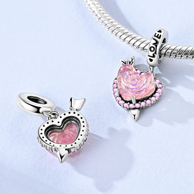 New IN 925 Sterling Silver Charms Beads Headphones Snail Fox Rose Pendant Jewelry Fit Original Bracelet For Women DIY Gift