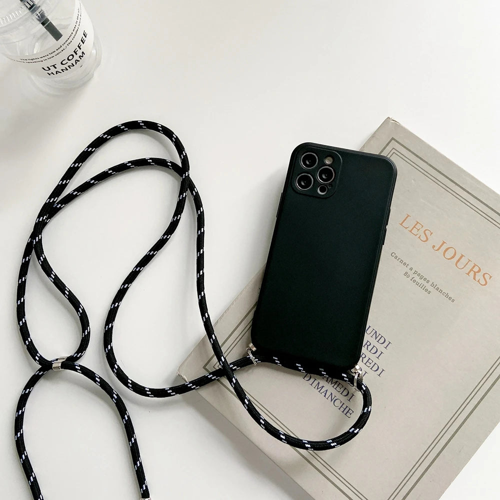 Crossbody Lanyard Phone Case For VIVO V30E V40 SE Lite V27E V25 Y21 Y33S Y22 Y53S Y35 Y36 Y38 Y28 Necklace Strap Rope Cover