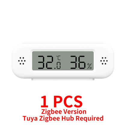 1~4pcs Tuya Zigbee 3.0 Mini Temperature Humidity Sensor For Smart Home Thermometer Hygrometer APP Remote Work with Yandex Alexa