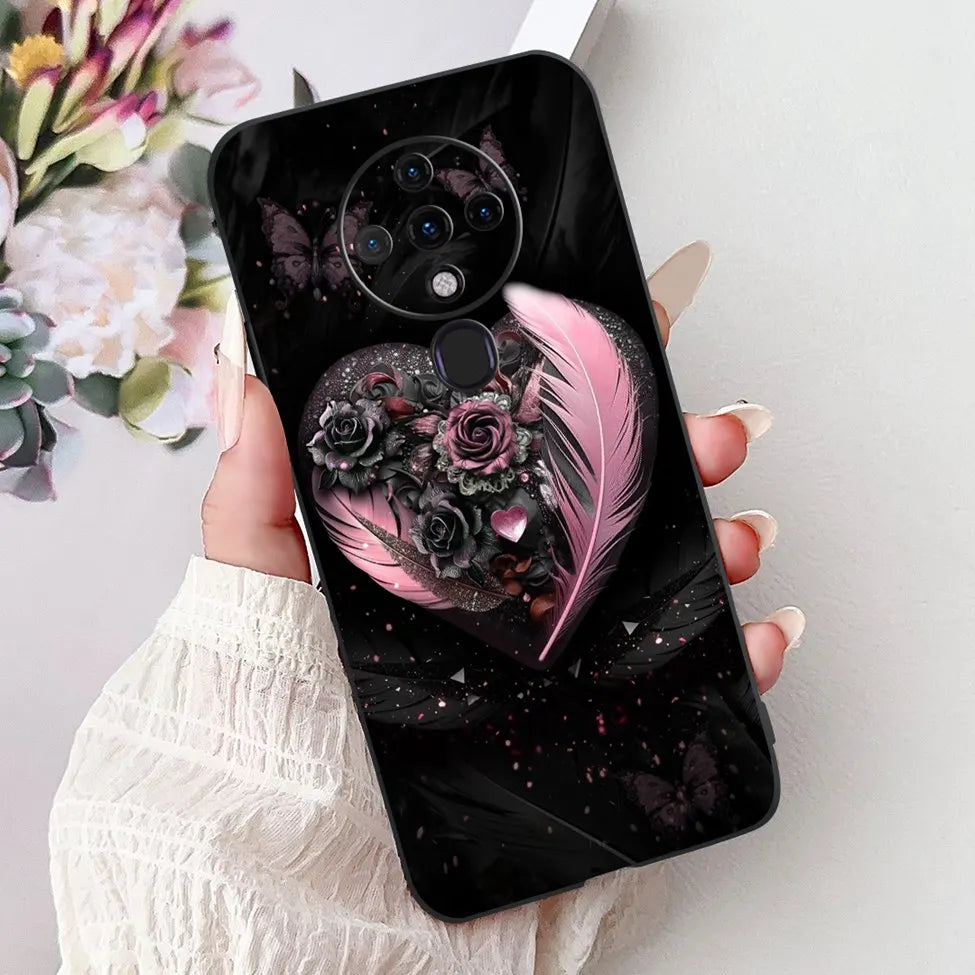 6.8'' For Tecno Spark6 KE7 Back Cover For Techno Spark 6 Case Shockproof Luxury Cute Cartoon Funny Cool Silicone Bumper Funda