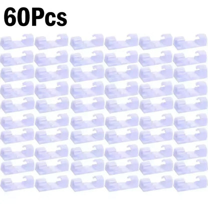 5/20/40/60Pcs Self-Adhesive Cable Organizer Clip Desk Tidy Management Clip Cable Protector For Mouse Headset Wire Storage Winder