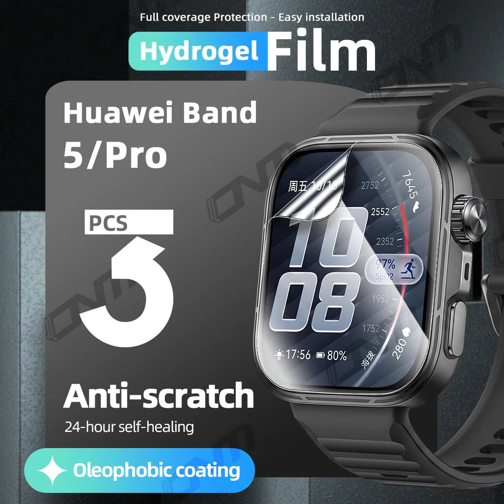 Soft Protection Film For Huawei Watch Fit 5/5 Pro Screen Protector Clear Hd Flexible Anti-Scratch Film Accessories (Not Glass)