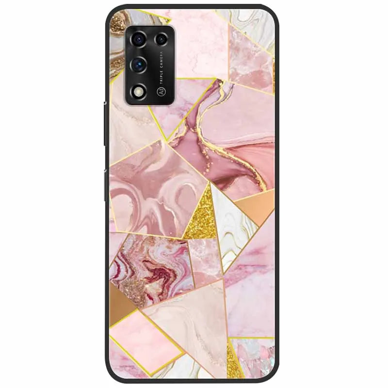 For ZTE Libero 5G II Case Marble Soft Silicone Protective Back Covers for ZTE Libero 5G III A202ZT 2022 5GIII Flower Coque TPU