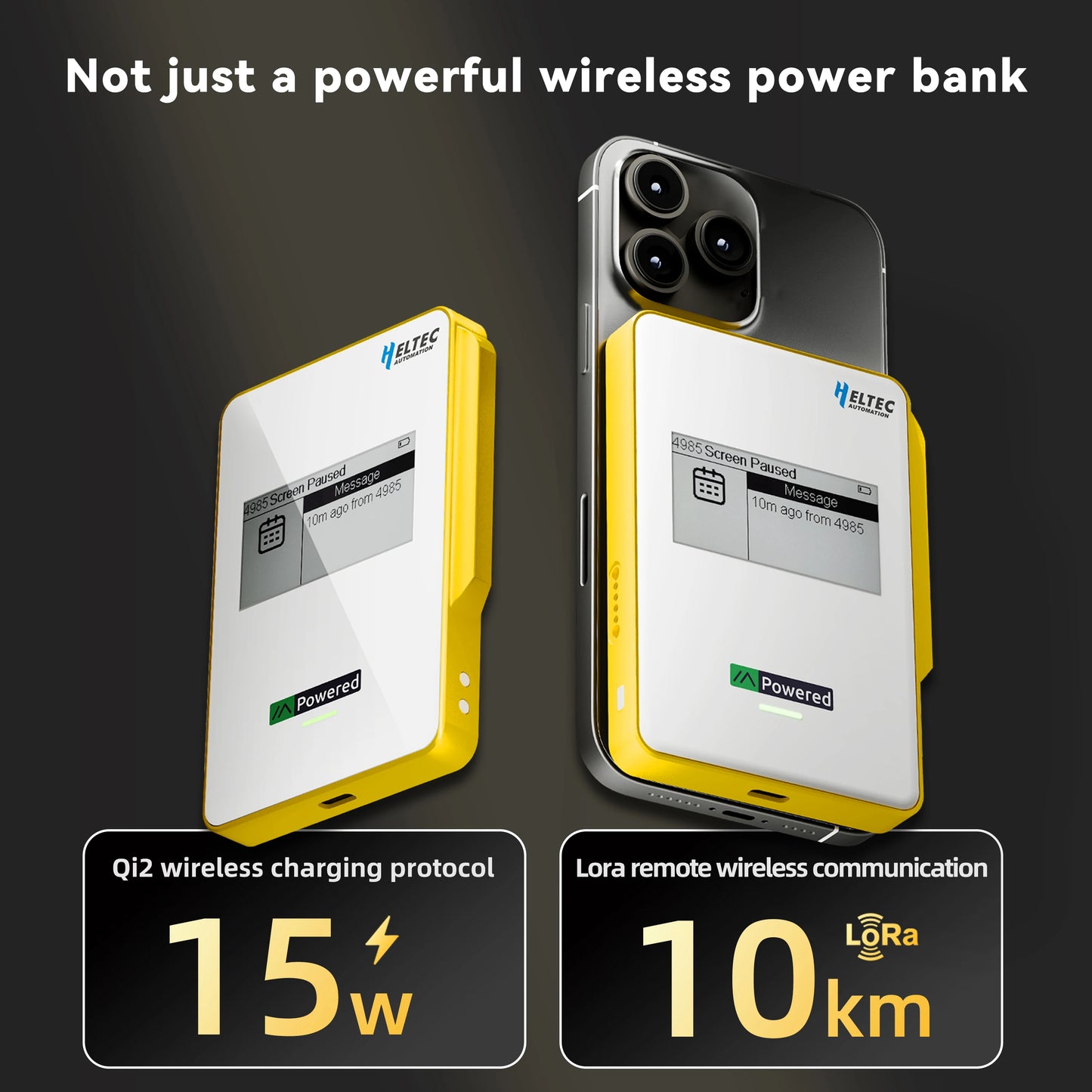 Heltec MeshPocket Qi2 Magnetic Power Bank Meshtastic Powered 5000/10000mah 15W Wireless Fast Charging Wireless iPhone Android