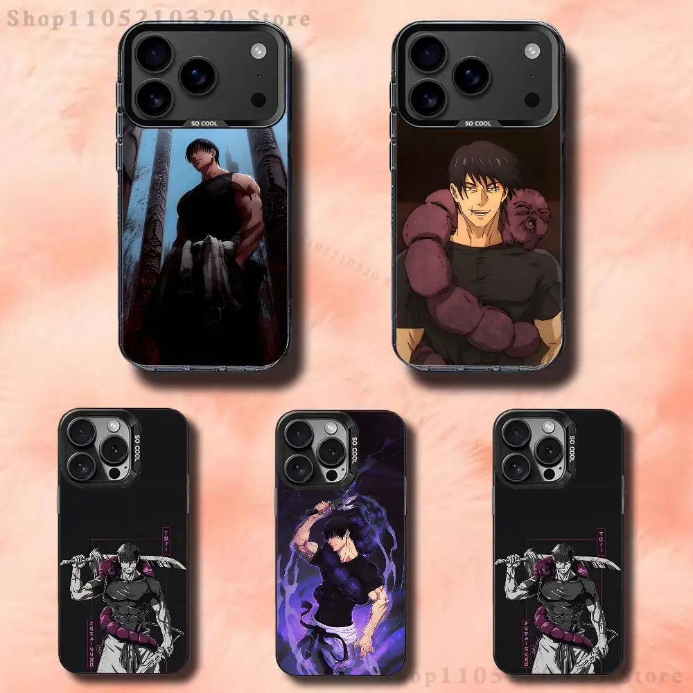 Toji Fushiguro J-Jujutsu Phone Case For iPhone 17,16,15,14,13,12,11,Pro,Max,Plus,E,Air,Mini Black Tpu Cover