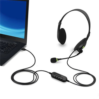 USB Headphones Bluetooth Physical Noise Reduction Headsets Stereo Sound Earphones for Phone PC Gaming Earpiece on Head Gift