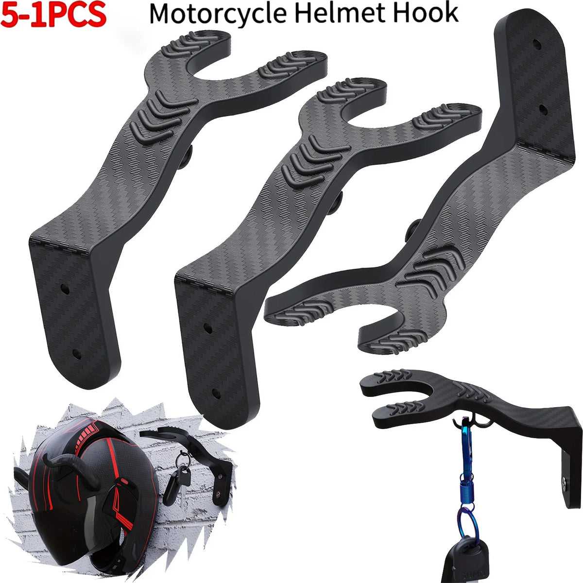 Motorcycle Helmet Hook Racks Kitchen Cabinet Shelf Wall Mount Hook Multipurpose Display Hanger Stand Wall-Mounted Storage Holder