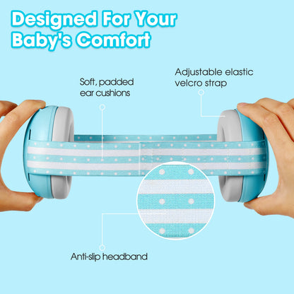Baby Earmuffs Infant Noise Cancelling Ear Protection Baby Headphones for Plane,Sleeping,Baby Ear Protection Travel Essential NEW