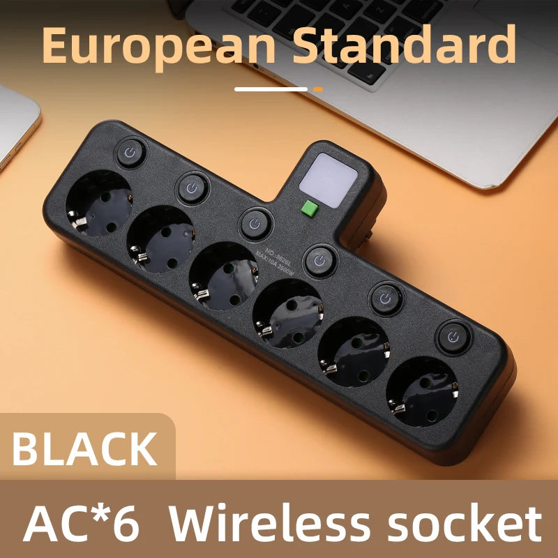 EU Plug AC Outlets Multitap Socket 2M Extension Cord Electrical Power Strip USB Type C Fast Charging Network Filter Adapter 1pc