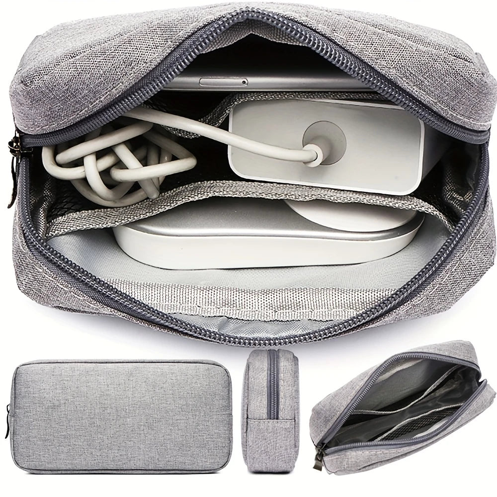 1pc Storage Bag Cable Cord Organizer Portable Digital Storage Bag for Watch,Cable,Power Bank,Charger,Charging Cords,Mouse