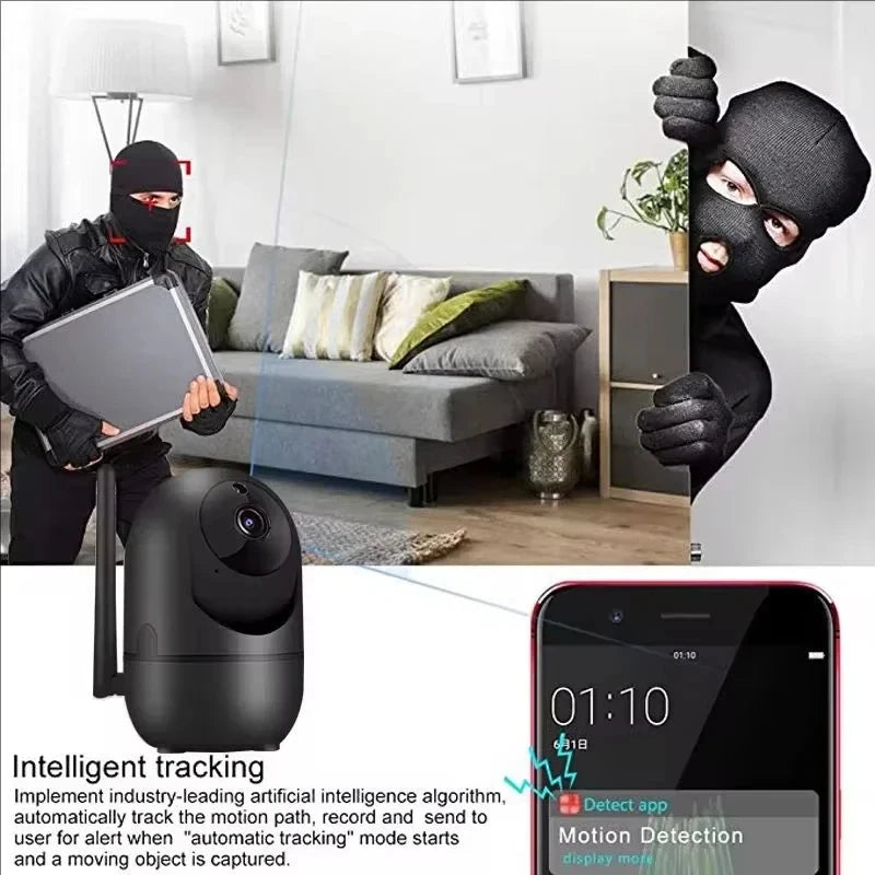 Pet Dog Camera with Phone App, 5G/2.4GHz WiFi Indoor Security Baby Camera, 360° Pan & Tilt, 2-Way Audio, Night Vision