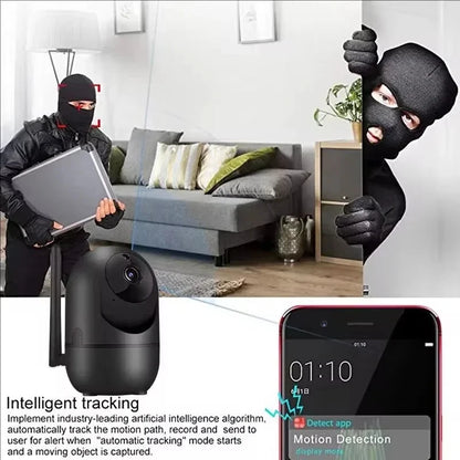 Pet Dog Camera with Phone App, 5G/2.4GHz WiFi Indoor Security Baby Camera, 360° Pan & Tilt, 2-Way Audio, Night Vision