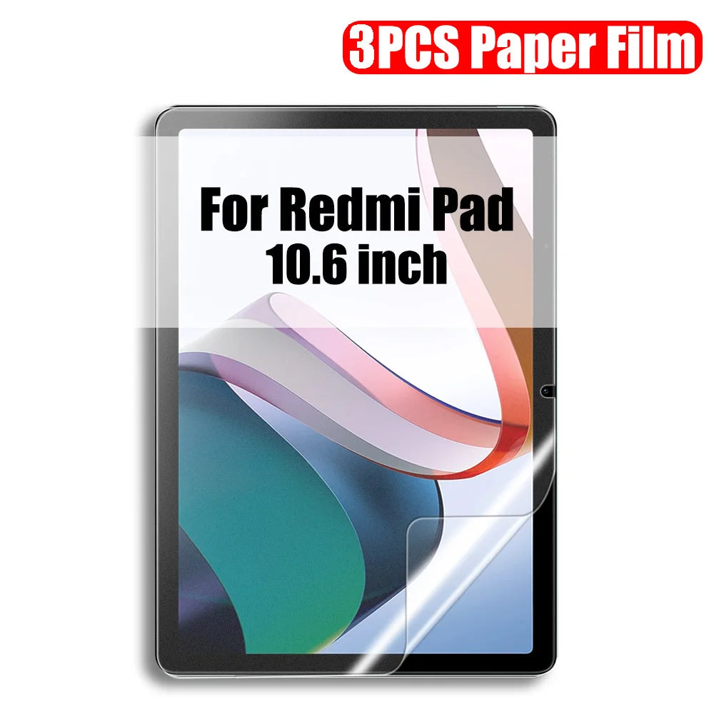 3Pcs Paper Feel Like Screen Protector For Xiaomi Pad 6 5 Pro 11 inch 6s Pro 12.4 Redmi Pad Se Tablet Matte Film No Glass