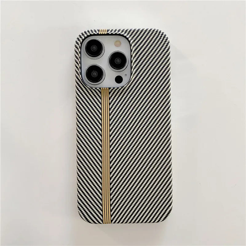 Racing Sports Car Carbon Fiber lines Phone Case for iPhone 12 13 Mini 11 14 15 16 17 Pro Max Air Track 17ProMax PC Cover Funda