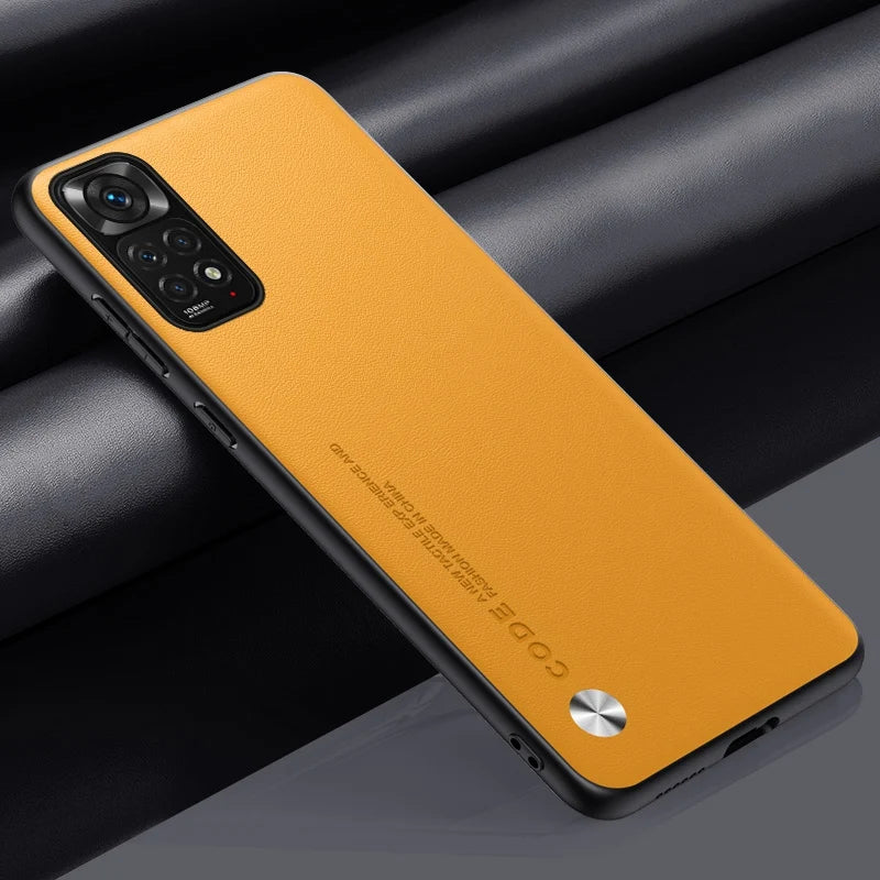 Luxury PU Leather Case For Xiaomi Redmi Note 11S 11 Pro Back Cover Matte Silicone Protection Phone Case For Redmi Note 11E Pro