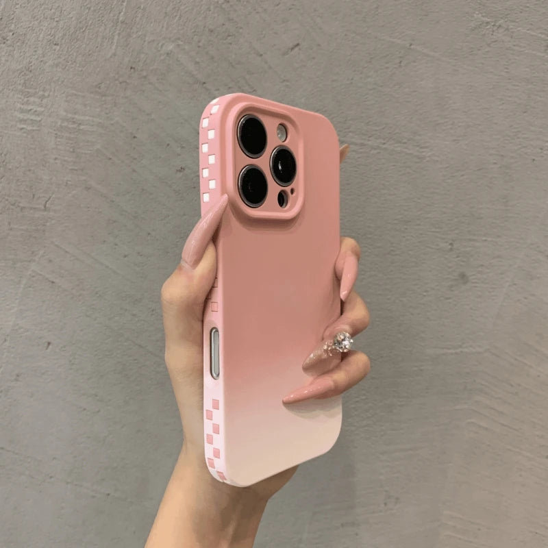 Luxury Liquid Silicone Gradient Color Phone Case For iPhone 13 14 15 16 17 Pro Max Air Plus Soft Candy Bumper Cases Cover