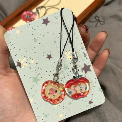 Cute Button Phone Charms Pendant Kawaii New Cases For Airpods 4 iPhone 16 Mini Pendants Accessories For Schoolbag Ins Korea