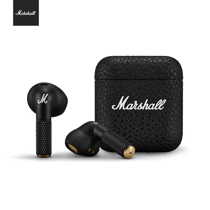 Original Marshall MINOR III TWS Bluetooth Earphones Active Noise Reduction True Wireless Long Range Outdoor Festival Gift Black