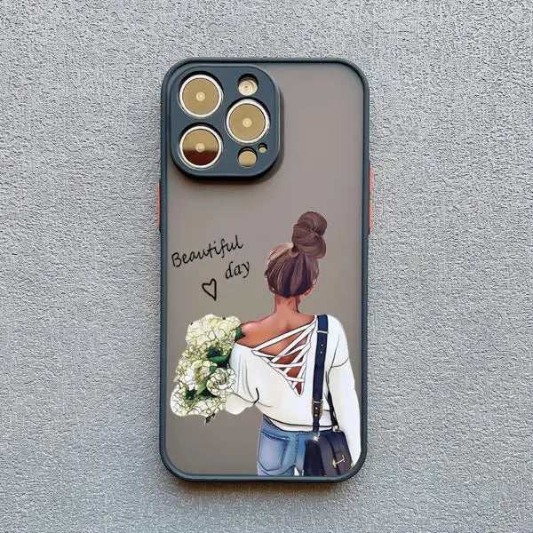 Girl Women Coffee Miss Phone Case For iphone 16 12 11 14 13 15 Pro Max X XS XR SE 2020 7 8 Plus Fashion Lady High Heel Covers