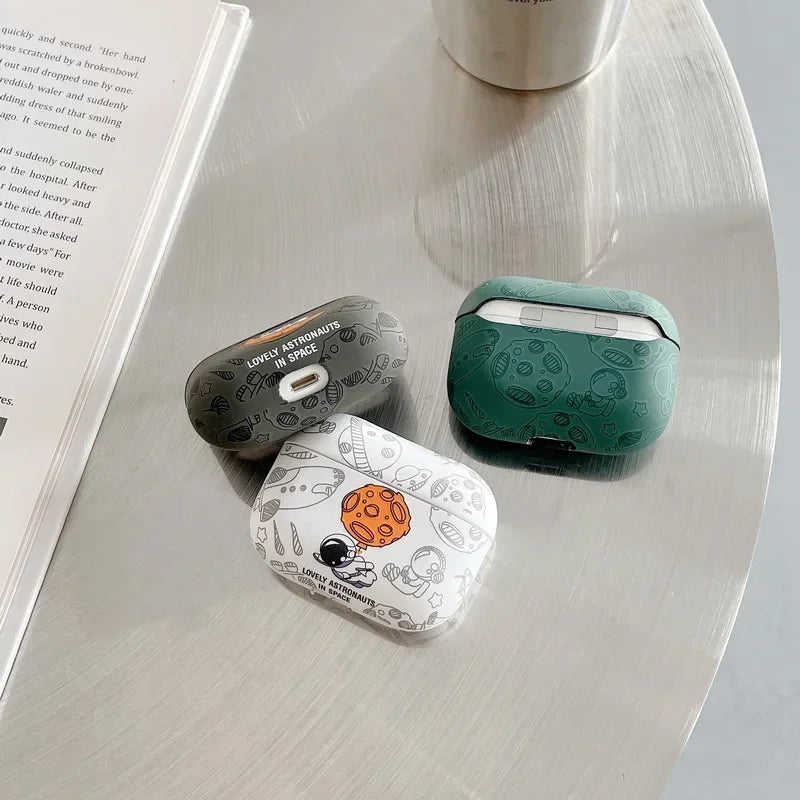 Astronaut Space Moon Soft Earphone Case for Airpods 4 2024 Pro 3 2 1 Headphone Cover for Air Pods Pro2 Pro3 Generation Custodia