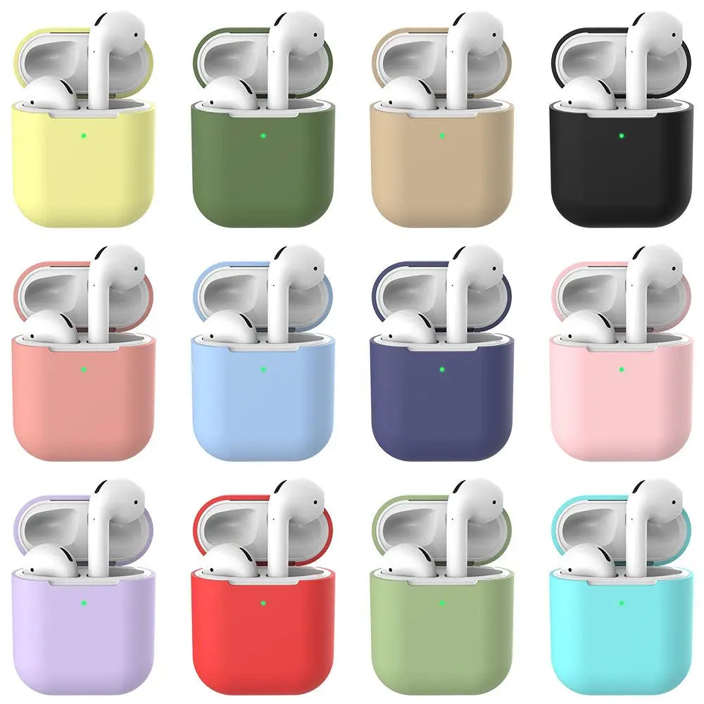 New Ultra Thin Slim Silicone Case Cover Wireless Earphones Pouch Protective Skin Sleeve Protector For Airpods 2