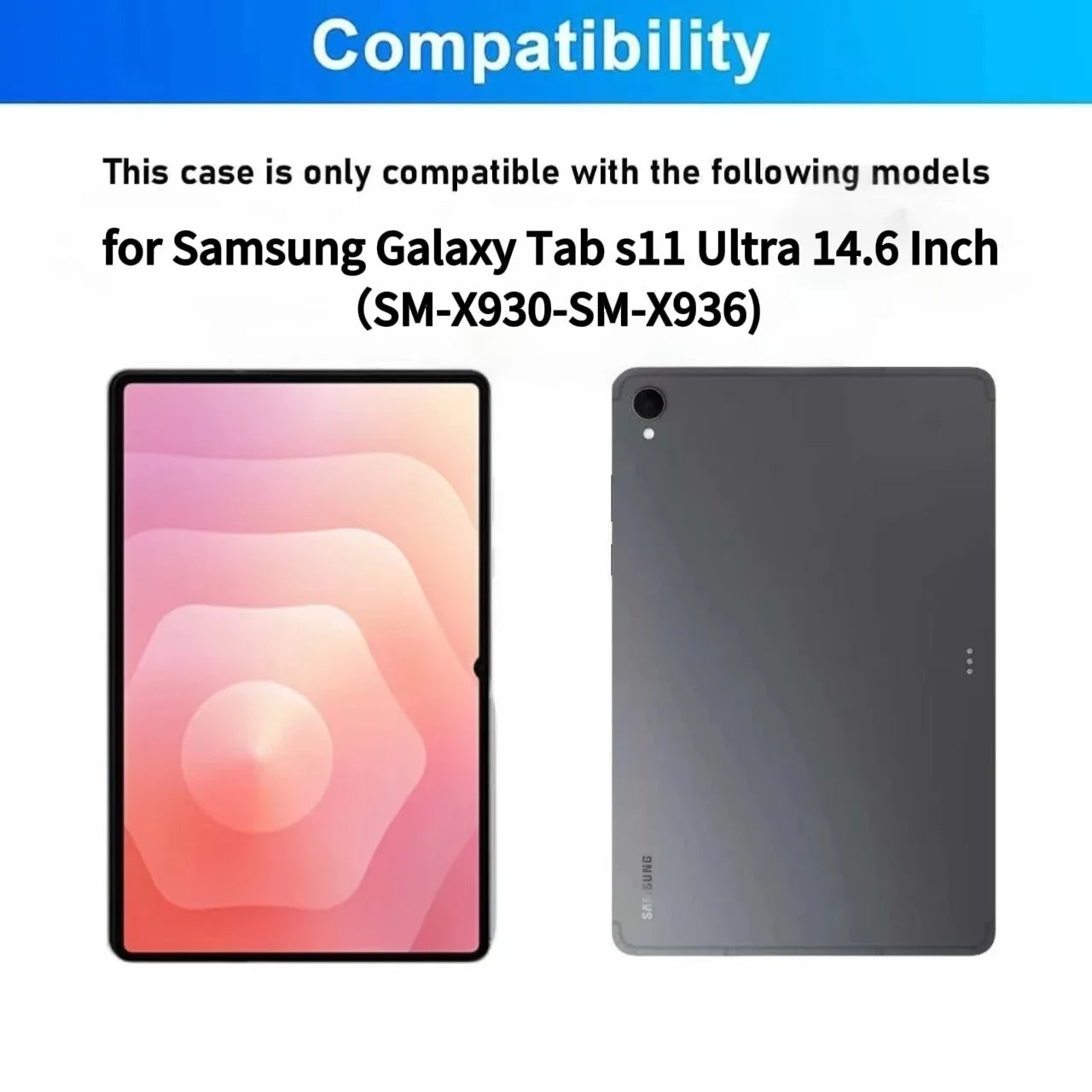 Case for Galaxy Tab S11 Ultra 2025 14.6 Inch ,  Wireless Keyboard Leather Cover with S Pen Holder for SM-X936B/ SM-X930, Black