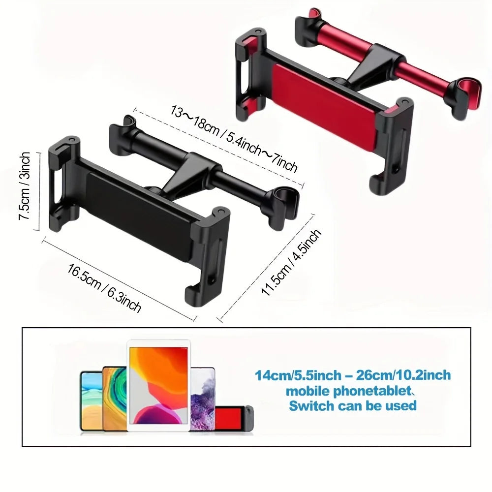 Universal Car Tablet Holder Back Seat Headrest Mount For iPad Air Mini Pro 4-13 Inch 360 Rotation Rear Pillow Phone Clamp Stand